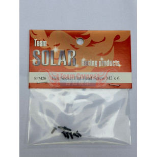 TEAM SOLAR HEX SOCKET FLAT HEAD SCREW (8PCS)  2MM / 2.5MM